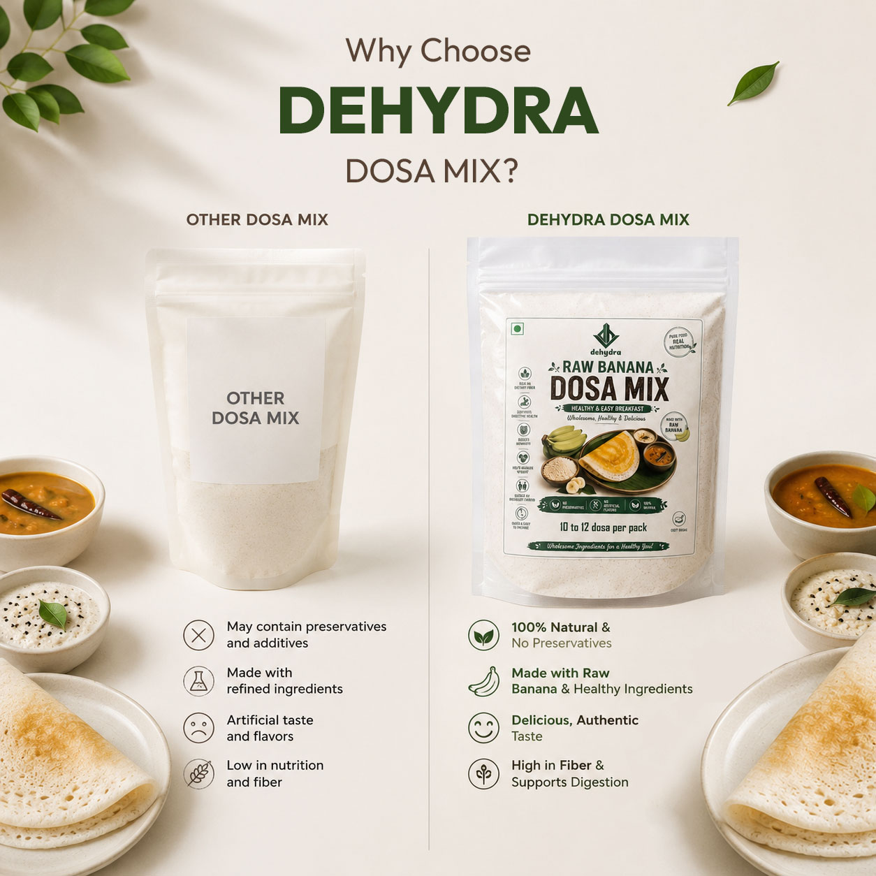 Dehydra | Raw Banana Dosa Mix 250g