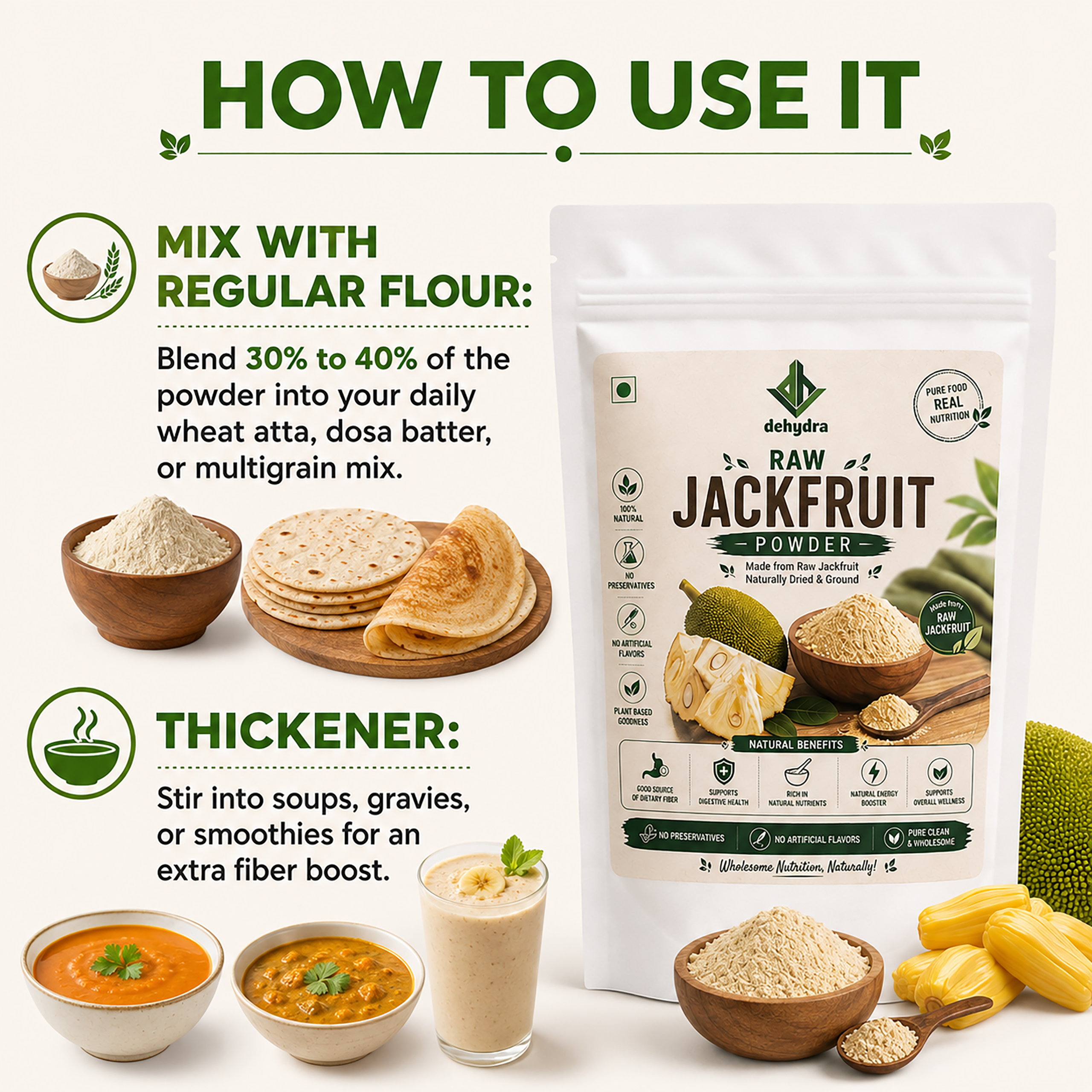 Dehydra | Raw Jackfruit Powder 200g